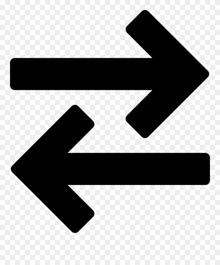 White Chalk Arrow Png Clip Art Library Library - Logo 2 Fleches Entrecroisées Transparent Png