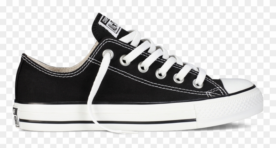 Converse Transparent Theme Clipart Transparent Stock - Converse Chuck Taylor All Star Core Black Ox Trainers - Png Download