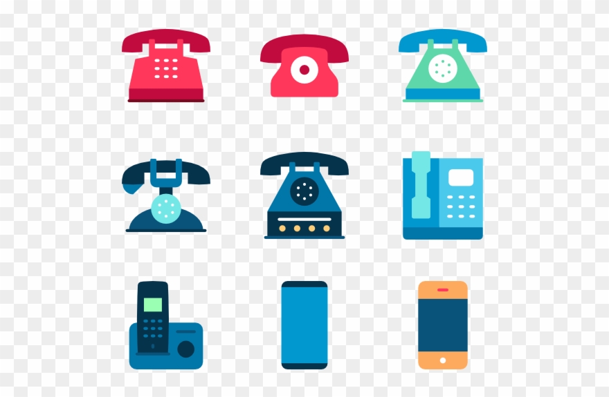 Phone Icon Set Clipart
