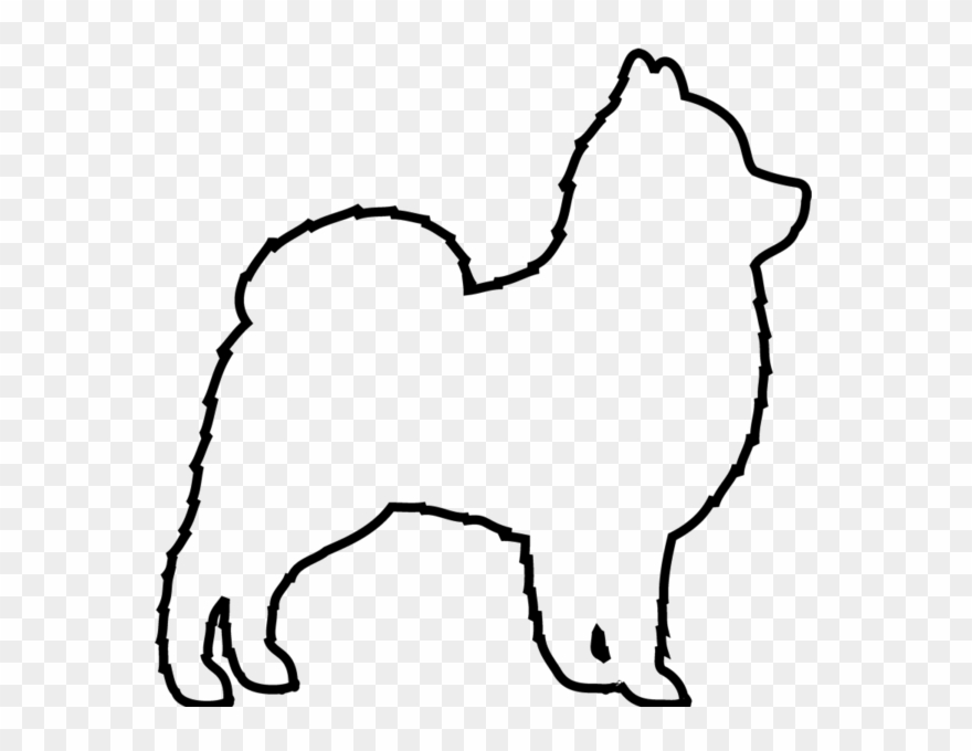 Clipart Free Download Chiwawa Drawing Outline - Pomeranian Face Outline Vector - Png Download