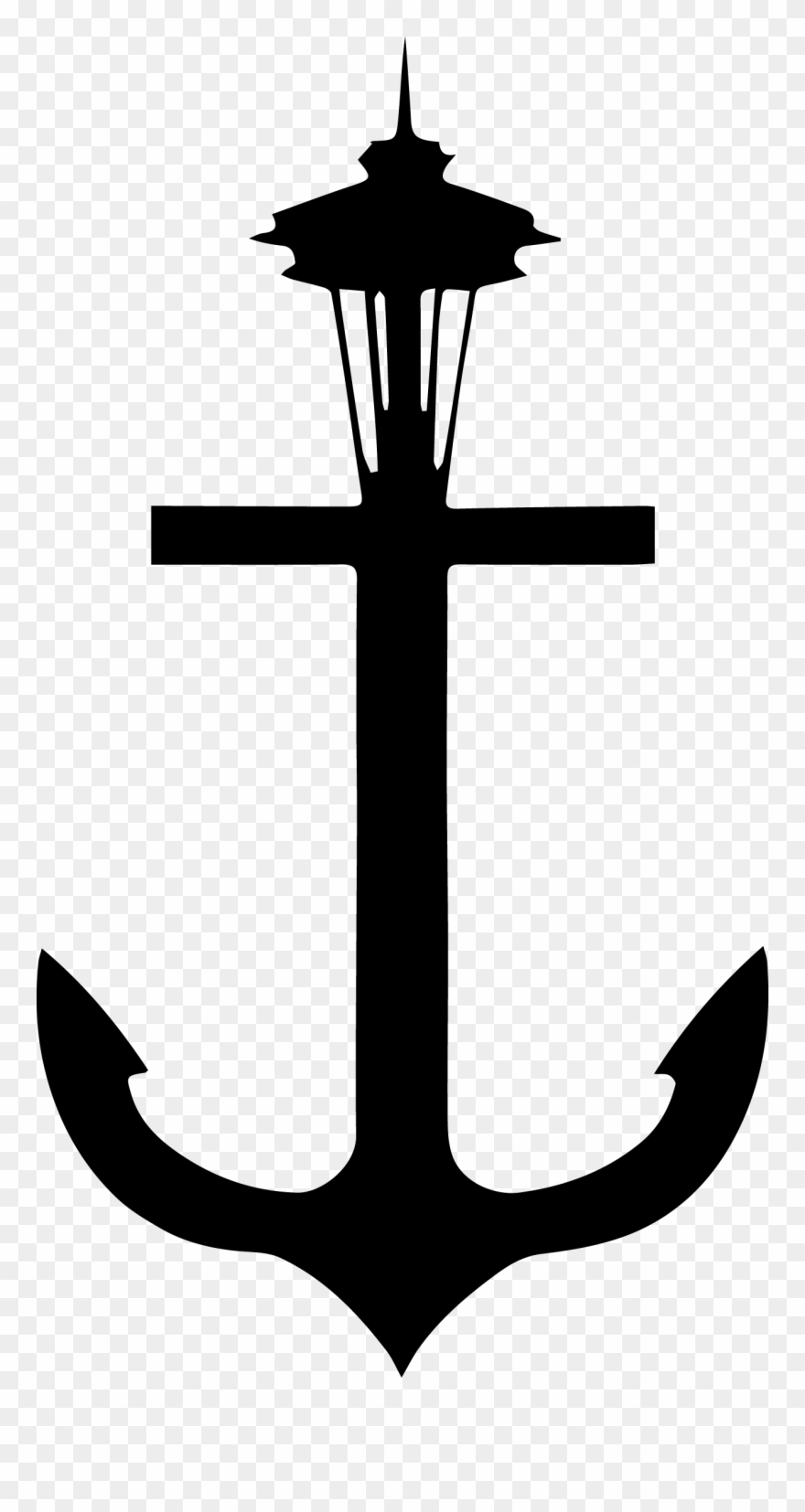 Journal - - Anchor As A Cross Clipart
