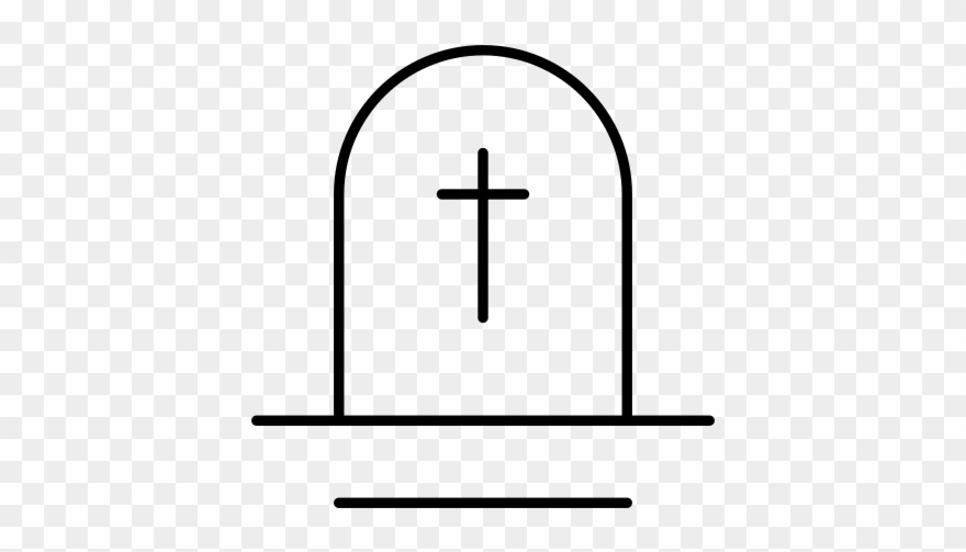 Cemetery Rubber Stamp - Cross Clipart