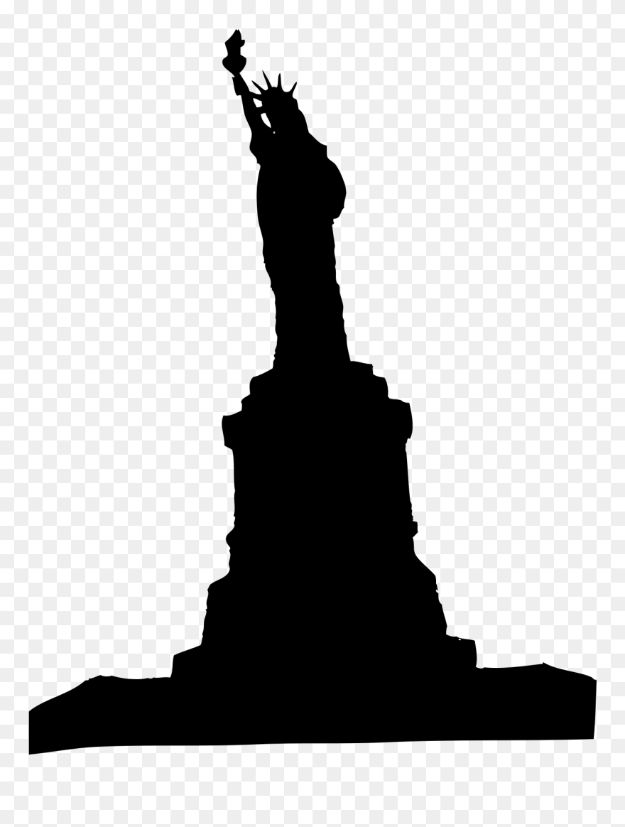 Statue Of Liberty Png - Lady Liberty Silhouette Png Clipart
