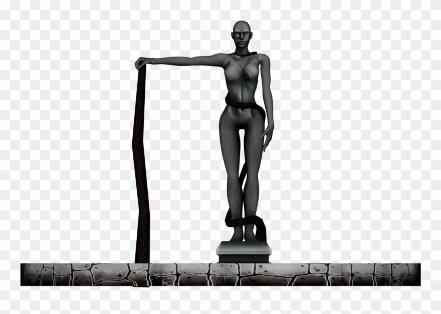 3d Female Character Statue Created For Part Of A Battle - Statue Clipart