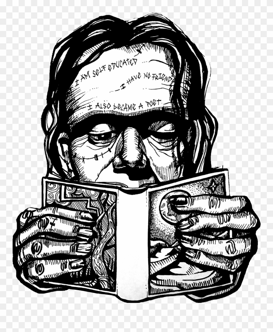Frankenreads @ Harvard - Frankenstein Reading A Book Clipart