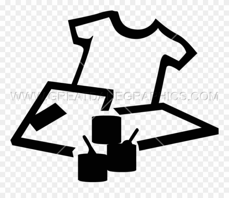 Screen Print Cliparts - Screen Printing Clipart Black - Png Download