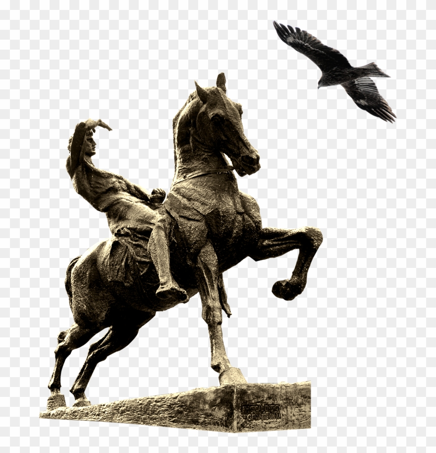 Horse Statue Png - Hawk Flying In The Sky Clipart