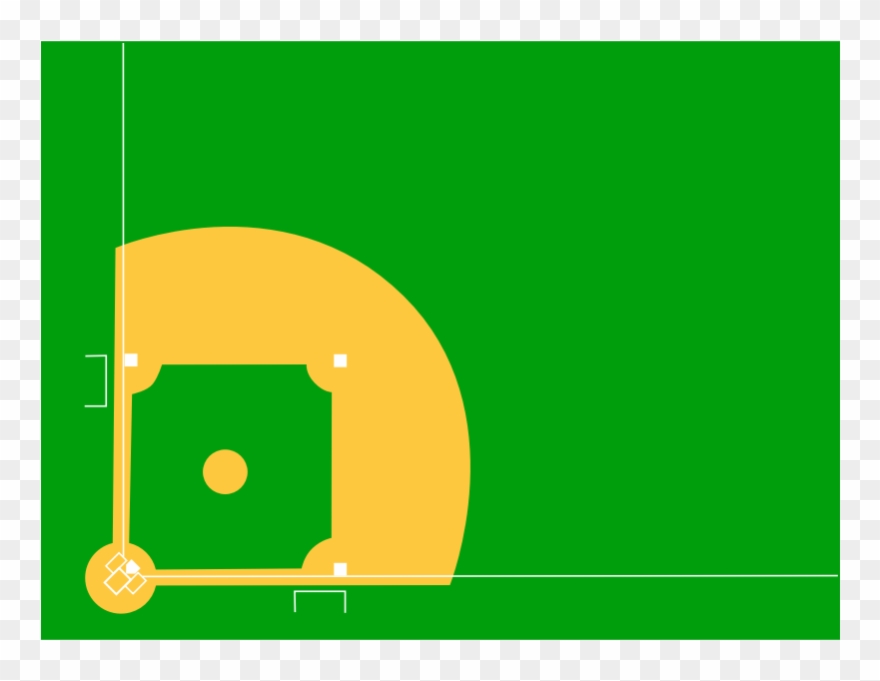 Clipart - Baseball Diamond - Baseball Field Shower Curtain - Png Download