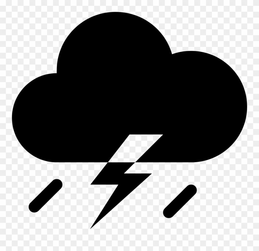 Storm Filled Icon - Lightning Clipart