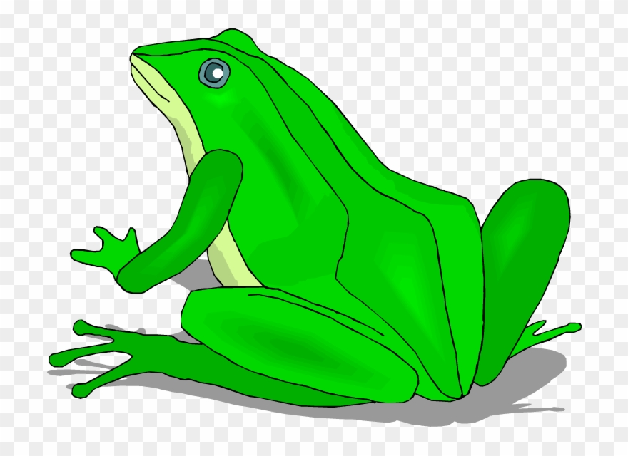Bright Green Frog - Mitten Characters Clipart