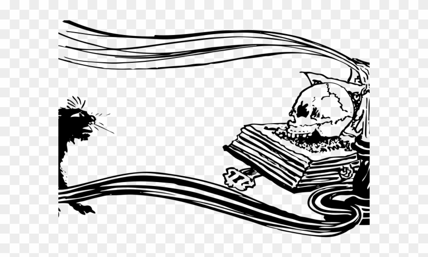 Halloween Clipart Clipart Spooky Scene - Spooky Books Png Transparent Png