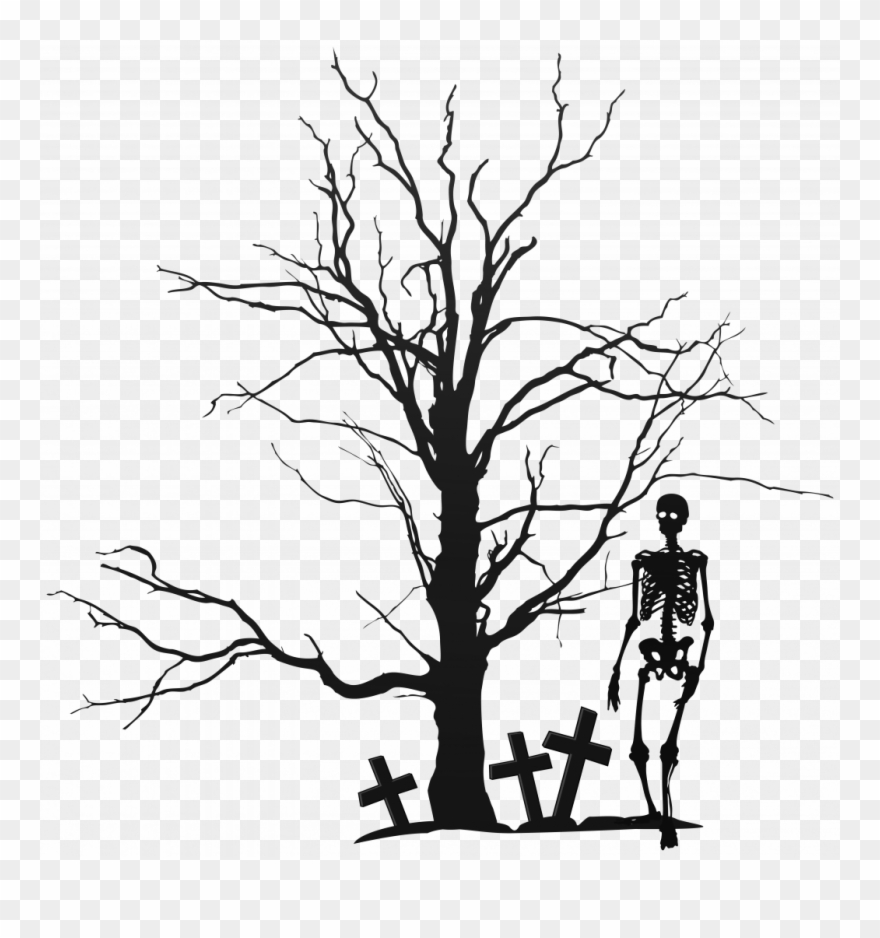 Halloween Trees 31413 - Clipart Halloween Tree Silhouette - Png Download