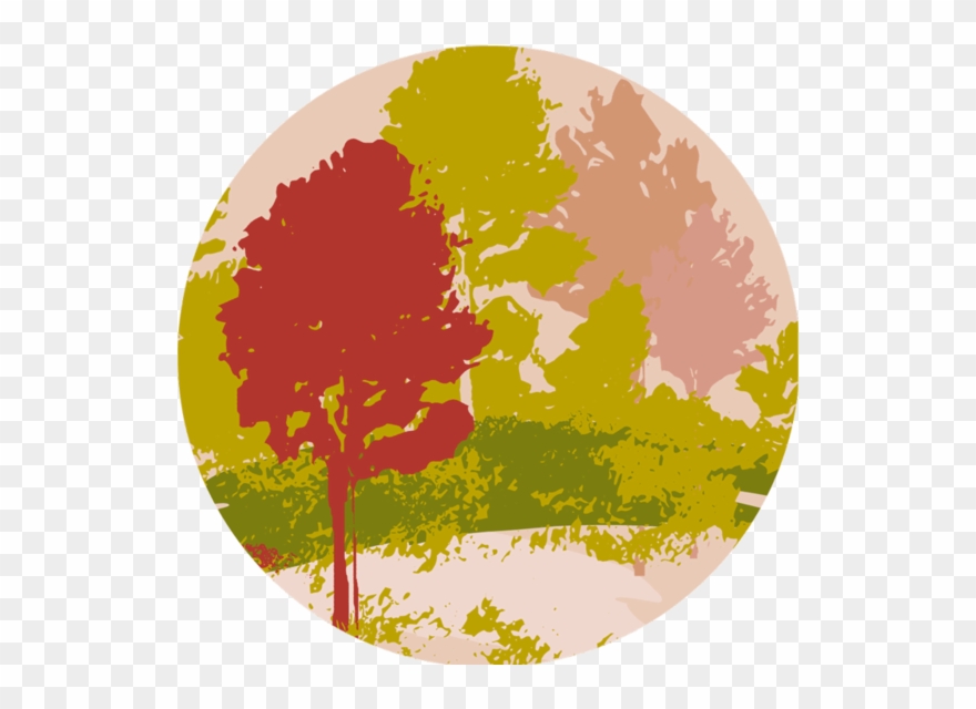 Painted Horizon Round Picture - Circle Clipart