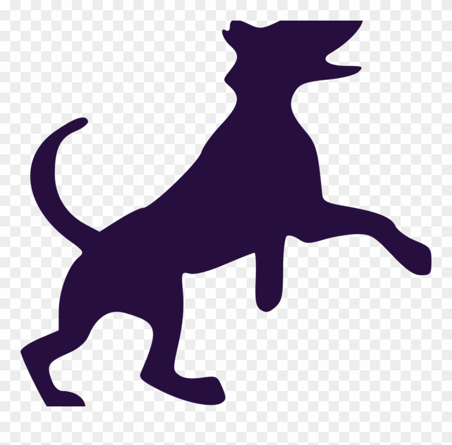 But On The Other Hand, What About Potential Problems - Dog Bark Silhouette Vector Clipart
