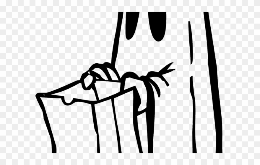 Ghostly Clipart Trick Or Treat - Ghost Halloween Costume Clipart - Png Download