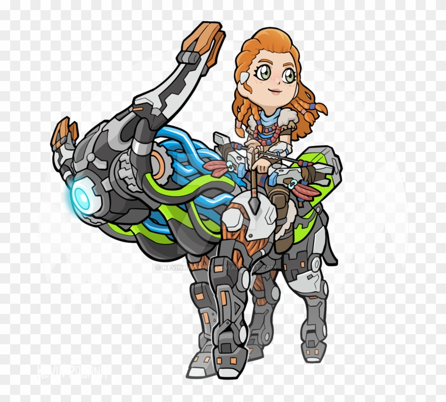 Aloy And Broadside By Kevinraganit - Horizon Zero Dawn Cute Clipart
