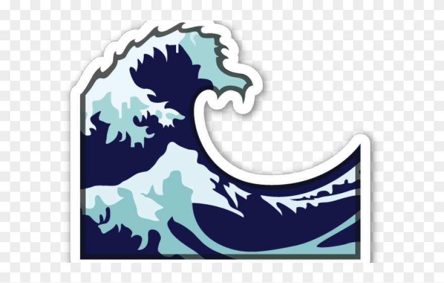Emoji Clipart Wave - Wave Emoji Whatsapp - Png Download