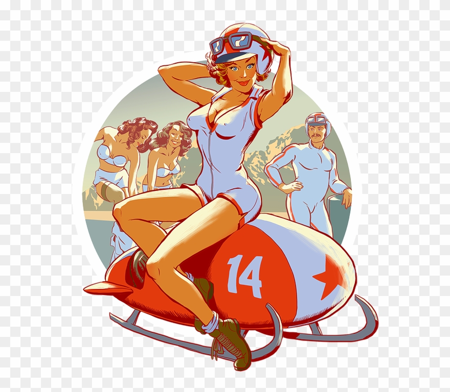 Olympic Pinup Calendar Russia Tarusov Clipart