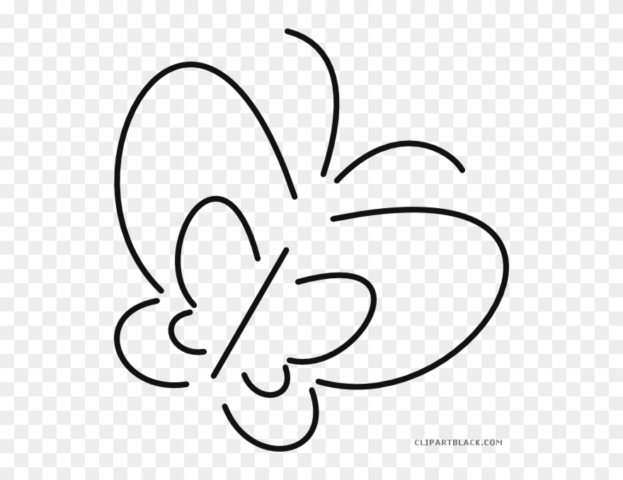 Clipartblack Com Animal Free - Orange Outline A Butterfly - Png Download