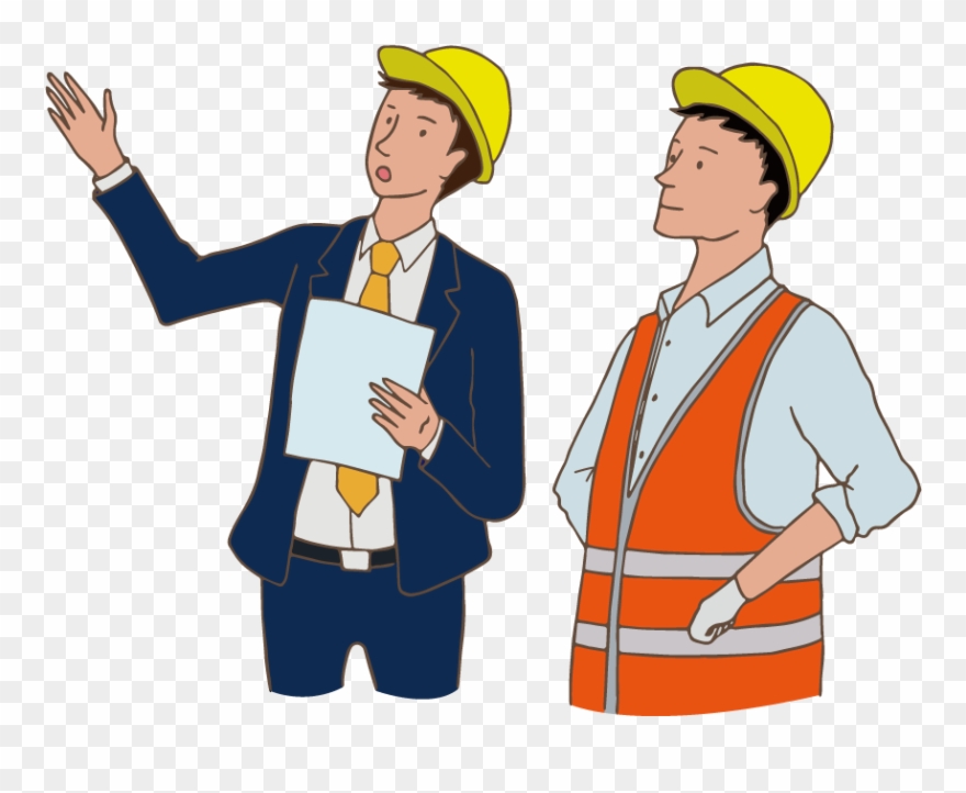 Discussing Workers - Illustration Clipart