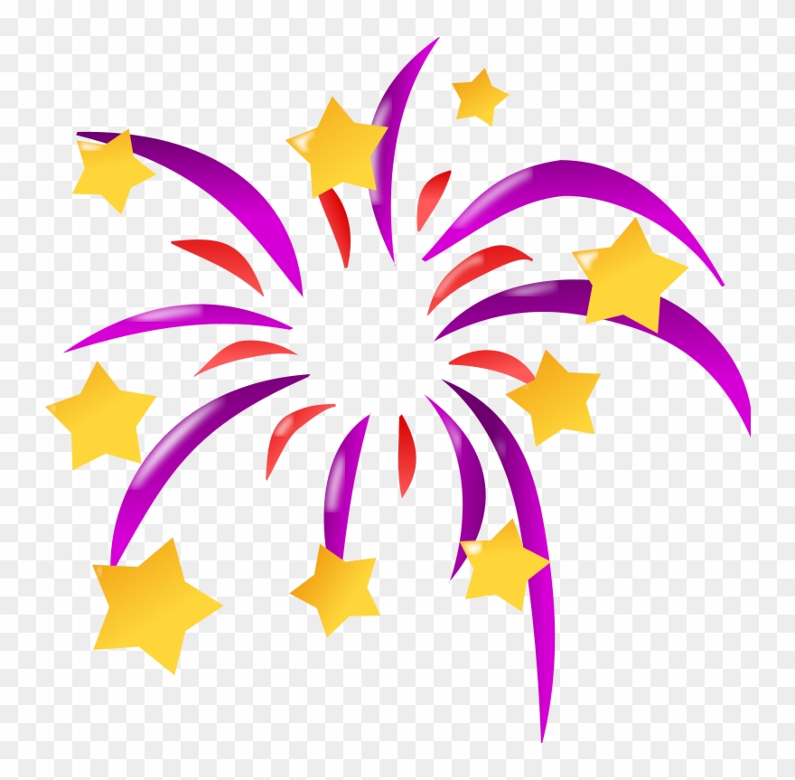 Clip Art Of Fireworks - New Year Icon Png Transparent Png