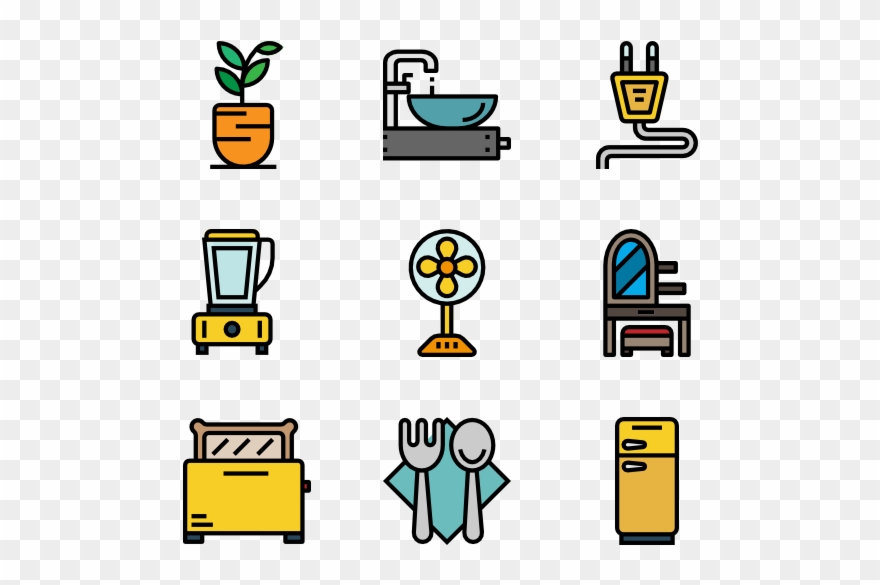 Furniture - Discussion Flat Icon Clipart