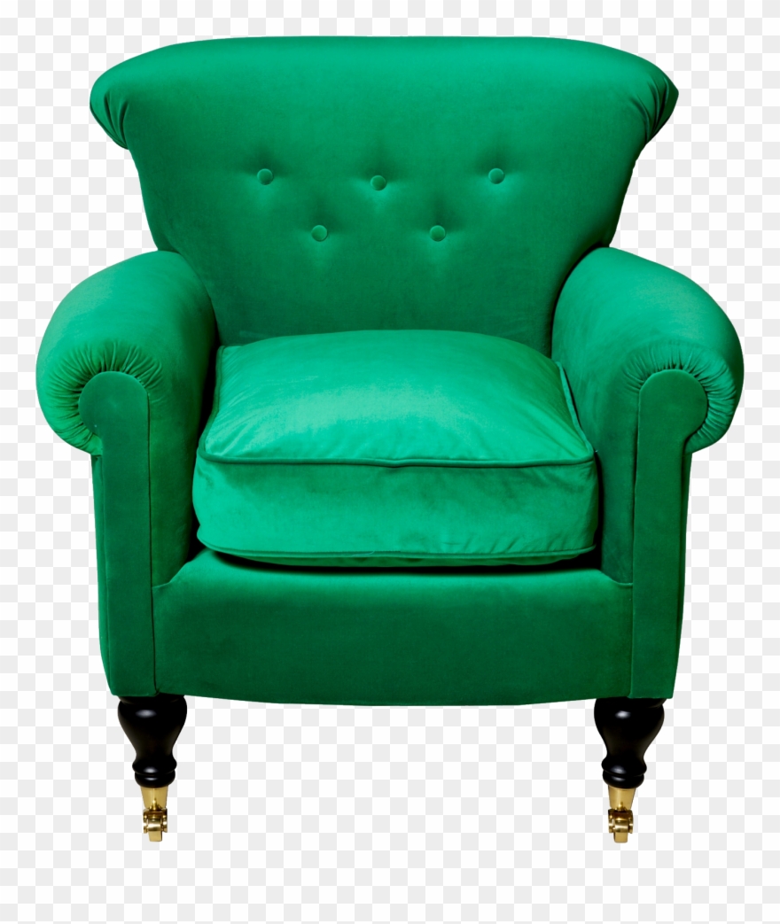 Furniture Clipart Armchair - Green Armchair Transparent - Png Download