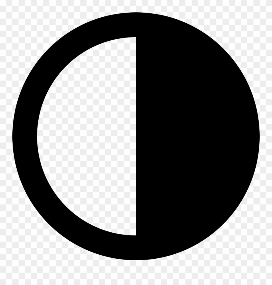 Half Oval Png - Half Full Circle Icon Clipart