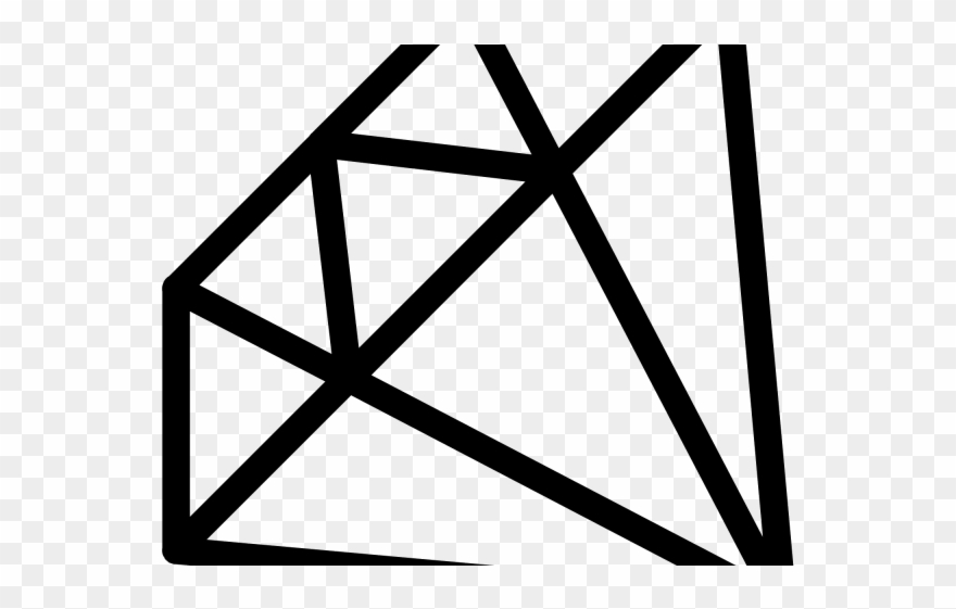 Shapes Clipart Jewel - Diamante Linea - Png Download