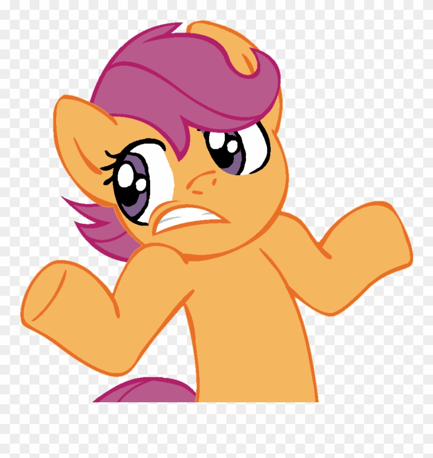 Scoot Shrug 1301013741133 - My Little Pony Bucket Rainbow Dash Clipart