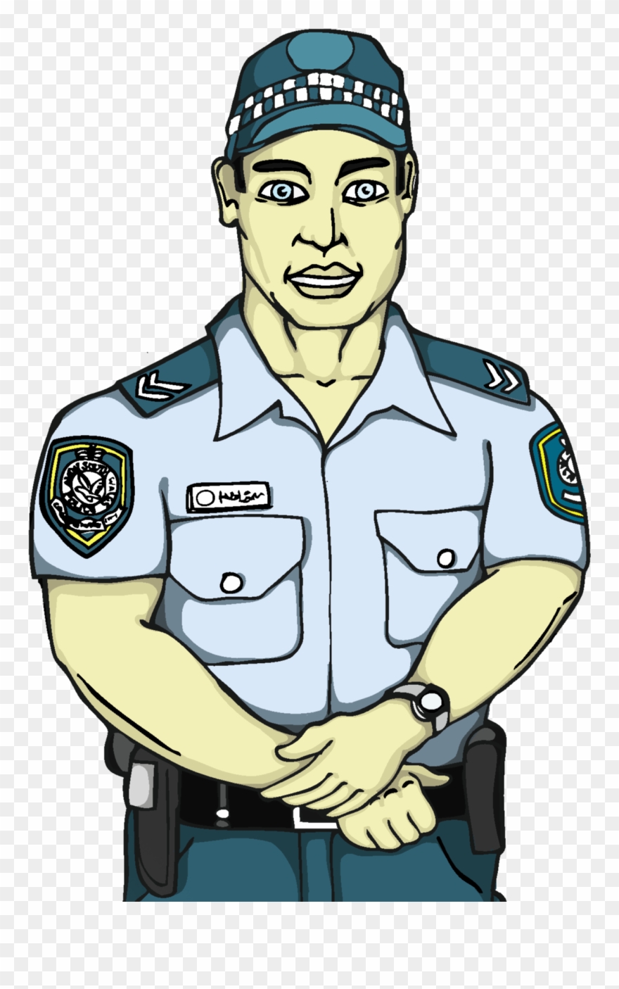 You Helped Toby Cross The Road Safely - Police Officer Clipart
