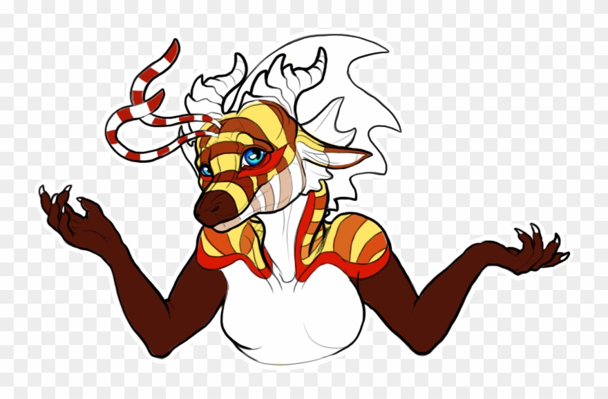 Mas Shrugging - Cartoon Clipart