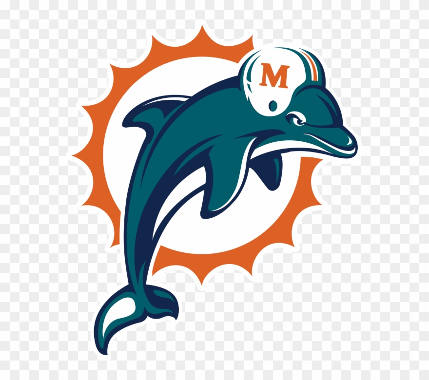 Old Dolphins Logo Clipart Miami Dolphins Hard Rock - Miami Dolphins Logo - Png Download
