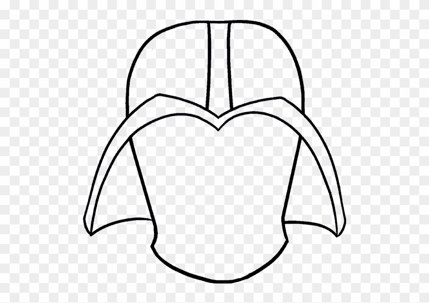 Dart Drawing Simple - Draw Darth Vader Head Clipart