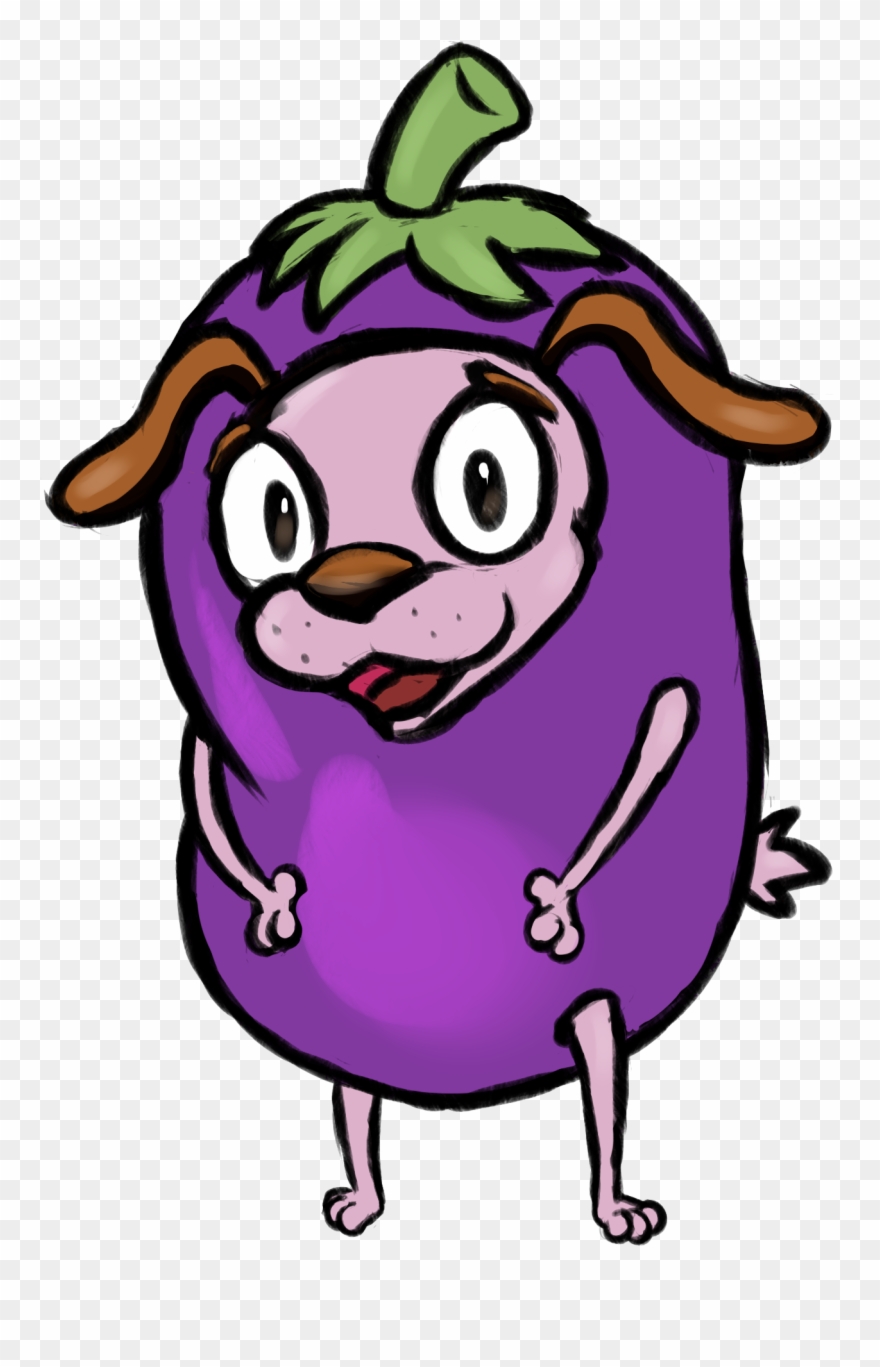 Courageous Eggplant - Cartoon Clipart