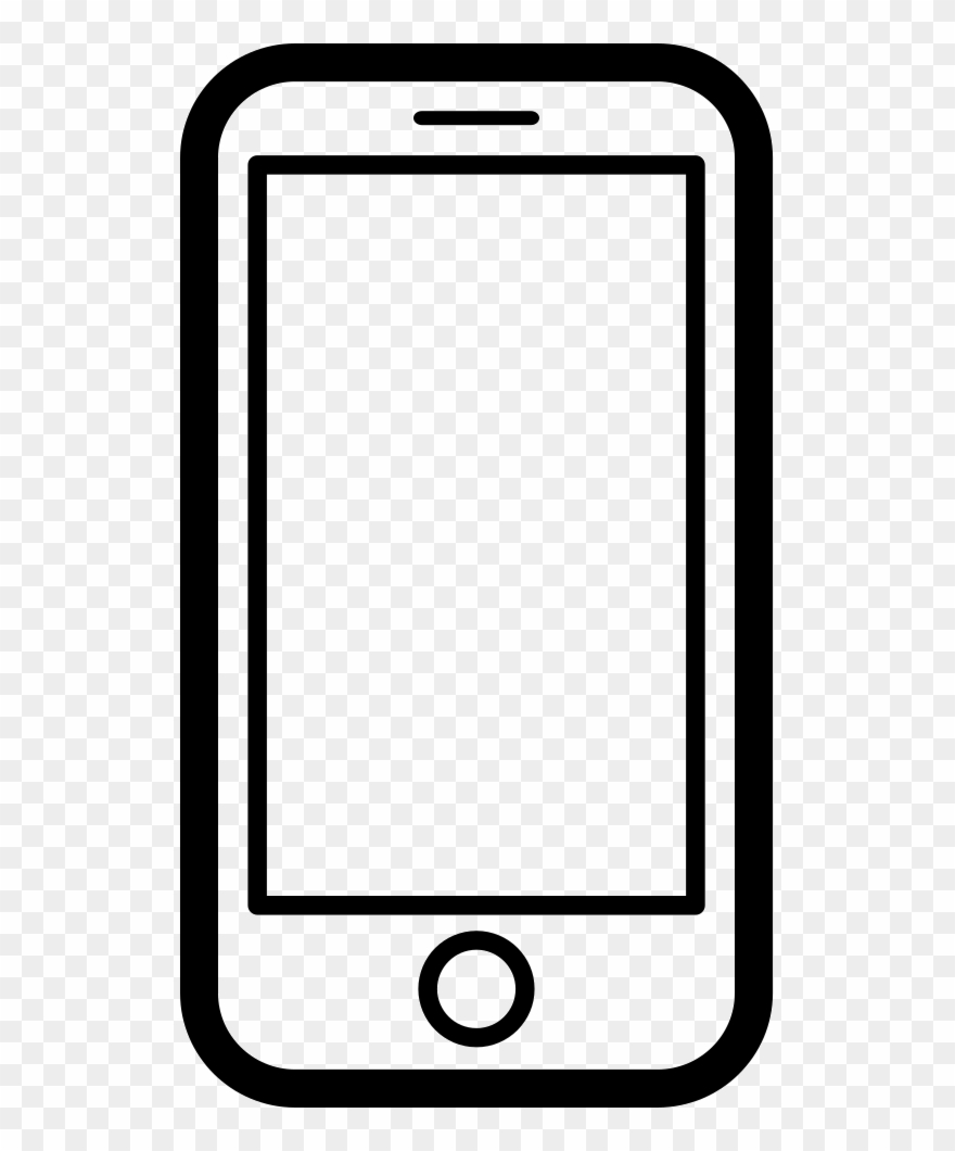 Graphic Download Black And White Smartphone Clipart - Mobile Phone - Png Download