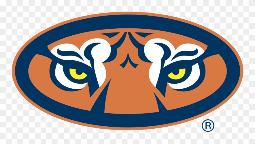 Auburn Tigers Logo Transparent Vector Freebie Supply - Auburn Tiger Eyes Logo Clipart