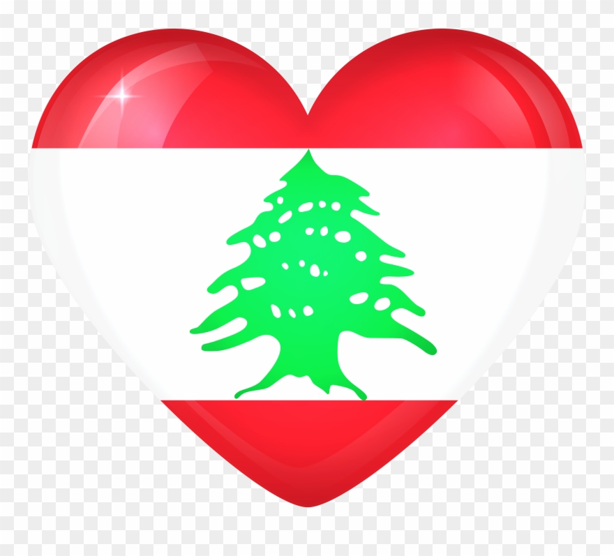 Lebanon Flag Heart Clipart