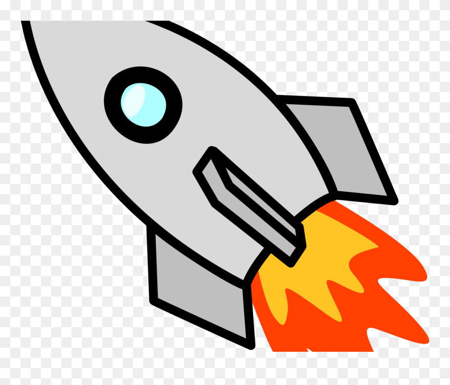 Fire Flames Clipart Rocket Ship - Rocket Launch Clip Art - Png Download