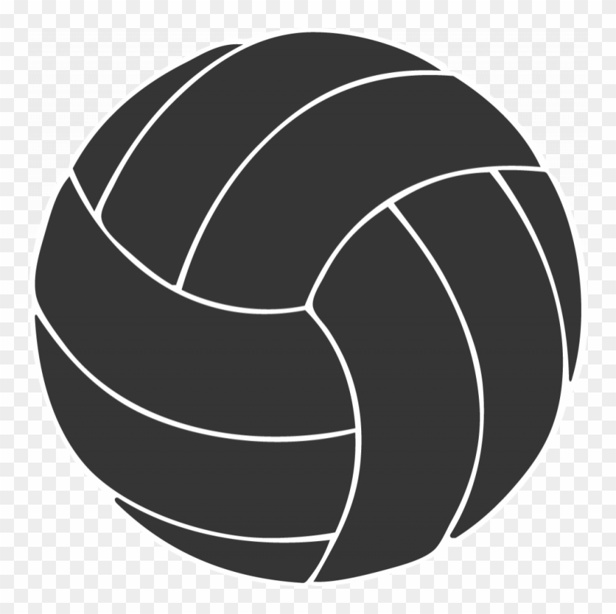 Free Volleyball Clipart Black And White - Volleyball Clipart Transparent Background - Png Download