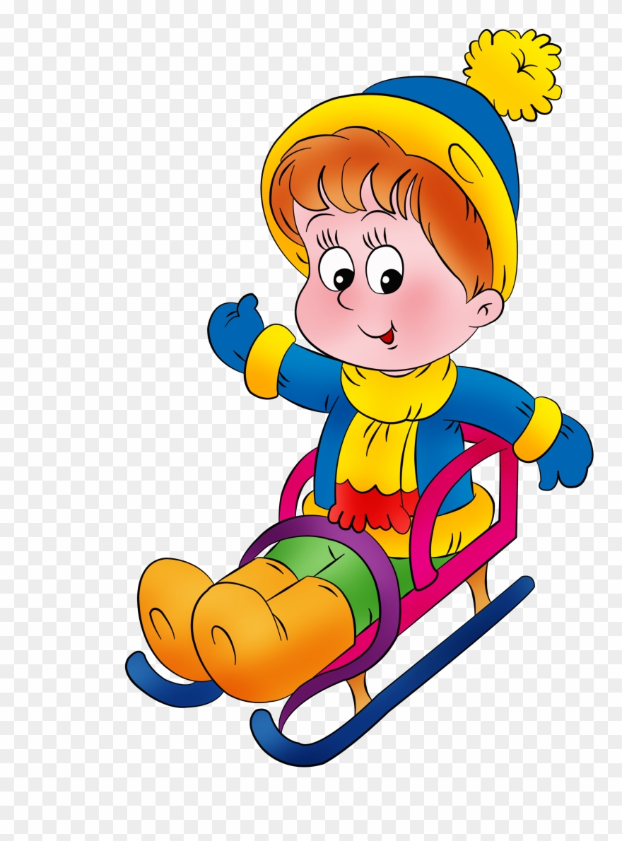 Child Game Snowball Fight - People In Winter Clipart - Png Download