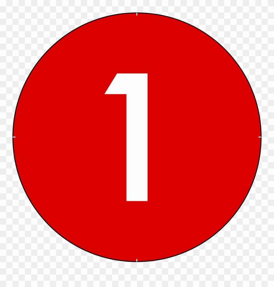 Big Image - Number One In Circle Clipart