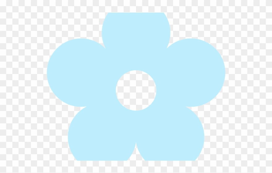 Light Blue Clipart Plain Flower - Flowers Color Png Clipart Transparent Png