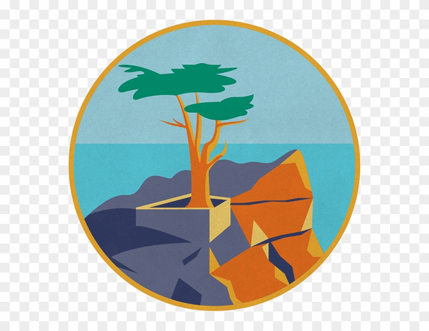 The Only Two Places In The World Where The Famous Monterey - Tree Clipart