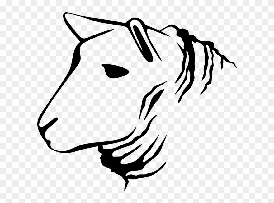 Animal, Barnyard, Lamb, Sheep, Silhouette - Sheep Face Silhouette Clipart