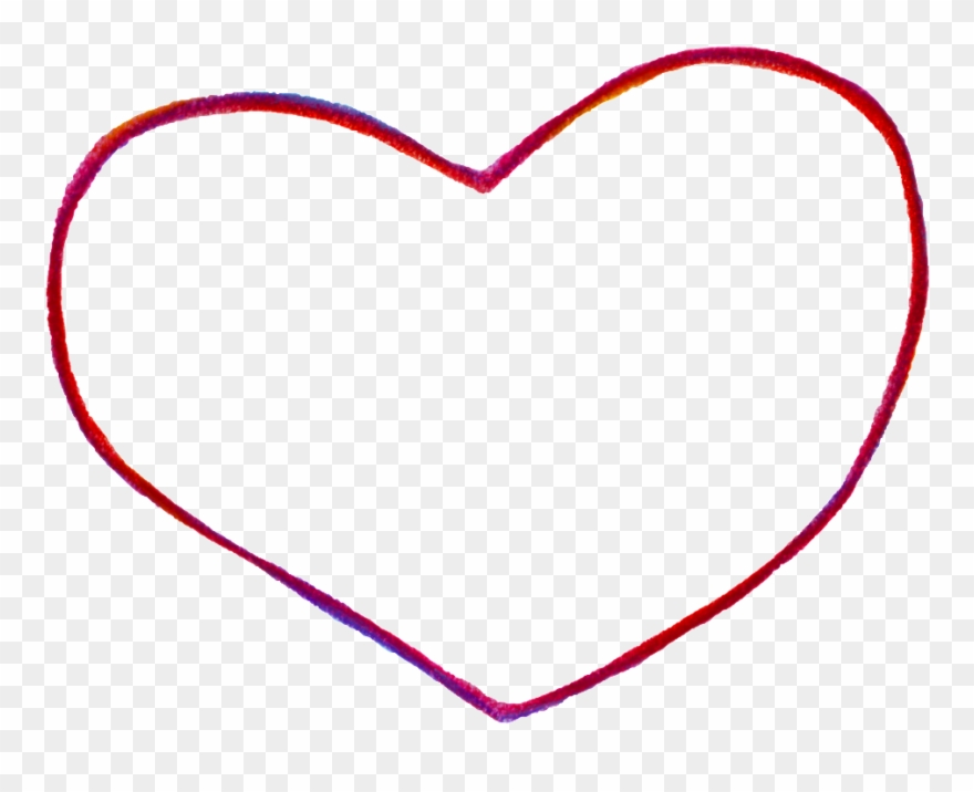 Simple Line Love Transparent Decorative - 愛心 無 背景 Clipart