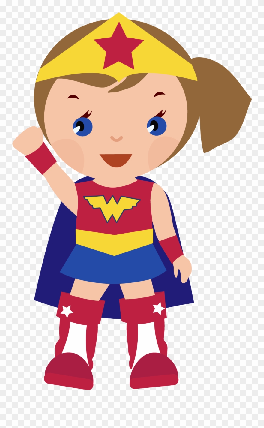 Cliparthot Of Boys Heroes And - Desenho Super Herois Menina - Png Download