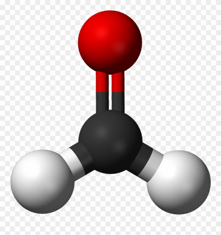 Picture A Water Molecule Two Hydrogen Atoms Attached - Formaldehyde 3d Clipart