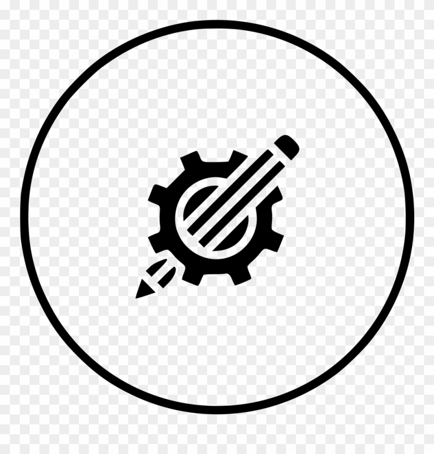 Drawing Pencil Geometry Setting Gear Design Comments - Icon Clipart
