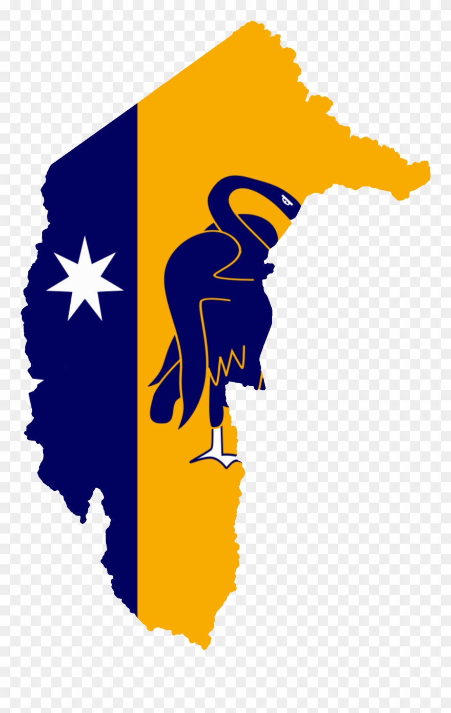 Flag Map Of The Australian Capital Territory - Australian Capital Territory Flag Map Clipart